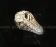 Vintage 18K White Gold Ring With Diamond, 12.0 Grams