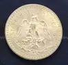 1947 Gold Mexico 50 Peso Coin, 41.6 Grams