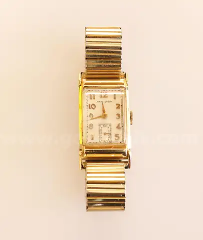 Vintage Hamilton 19 Jewel Wristwatch W/14K Y/G Case &#x26; 10K Gold Filled Band