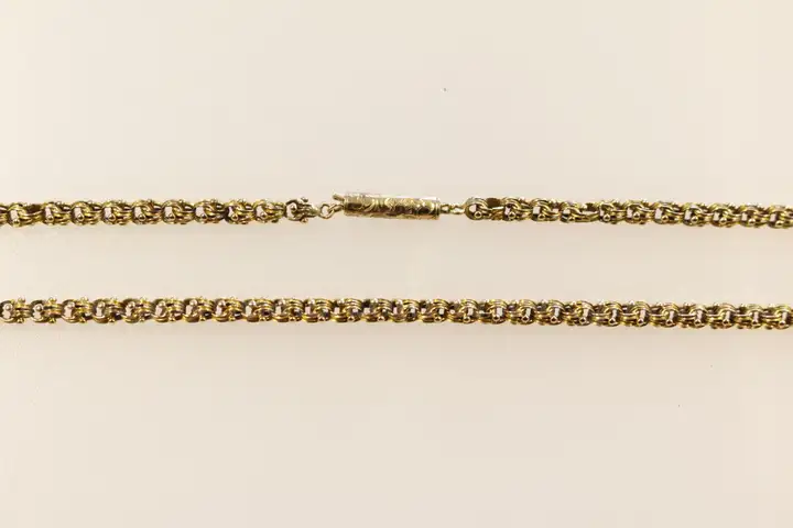 14K Yellow Gold Double Link Design Necklace, 18.8 Grams