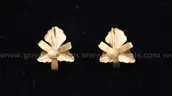 18K Yellow Gold Flower Design Non-Pierced Earrings With Pearls, 4.5 Grams