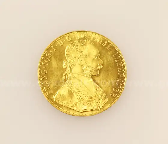 1915 Austria 4 Ducat Gold Coin, 13.9 Grams