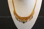 23K Yellow Gold Graduated Mesh/Fringe Design Necklace, 60.1 Grams