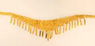23K Yellow Gold Graduated Mesh/Fringe Design Necklace, 60.1 Grams