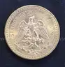 1947 Gold Mexico 50 Peso Coin, 41.6 Grams