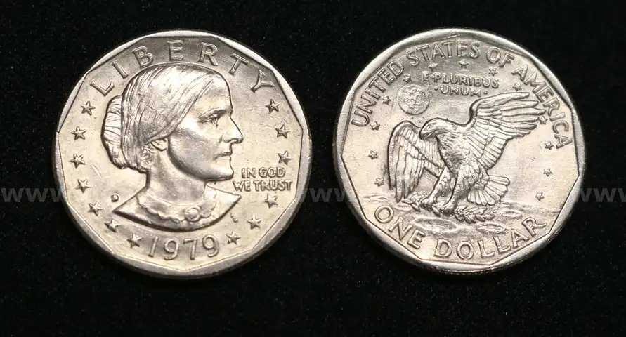 121 U.S. Susan B Anthony Dollar Coins
