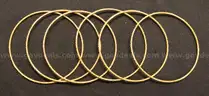 6- 21K Yellow Gold Bangle Bracelets, 46.2 Grams