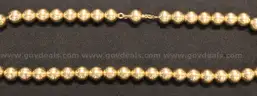 14K Yellow Gold Beaded Necklace, 33.4 Grams