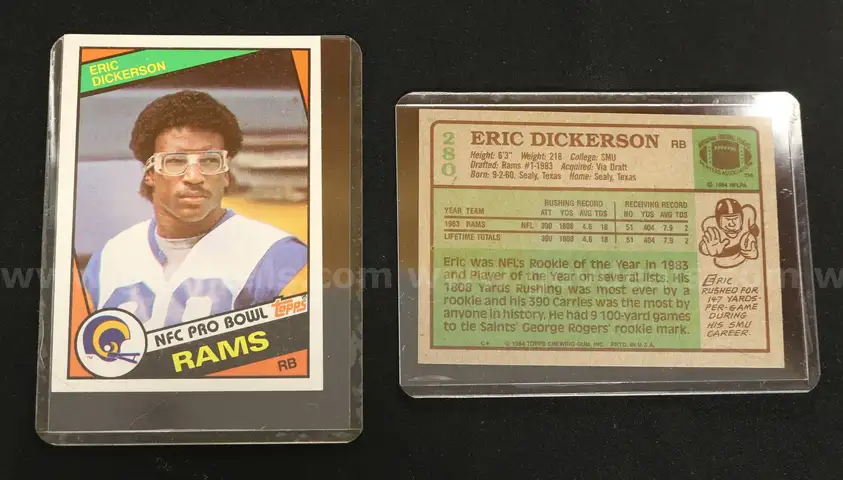 73- 1984 Topps Eric Dickerson Rookie Card