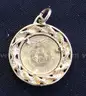 1945 Mexico Dos Peso Coin In 14K Yellow Gold Bezel, 5.0 Grams