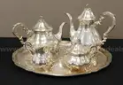 Vintage Silver Coffee/ Tea Set With Tray, 2716.8 TGW