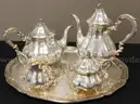 Vintage Silver Coffee/ Tea Set With Tray, 2716.8 TGW