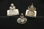 21 Assorted Sterling Silver Hindu Idols &#x26; 9 Silver Pedestals, 992.3 Grams Total