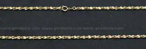 14K Yellow Gold Nugget Design Necklace, 14.1 Grams