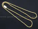 18K Yellow Gold Rope Design Necklace, 47.4 Grams