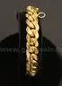 18K Yellow Gold Cuban Link Design Bracelet, 76.1 Grams