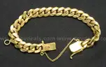 18K Yellow Gold Cuban Link Design Bracelet, 76.1 Grams