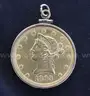 1893 $10 Gold Liberty Head Coin In 14K Y/G Bezel, 18.3 Grams