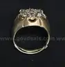 10K Yellow Gold Dome Design Ring With Diamonds, 9.4 Grams