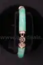 2- Green Stone Bracelets With 14K Yellow Gold Accents