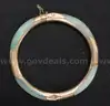 2- Green Stone Bracelets With 14K Yellow Gold Accents