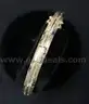 10K Yellow Gold Etched Bangle Bracelet, 8.0 Grams