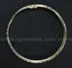 10K Yellow Gold Etched Bangle Bracelet, 8.0 Grams