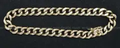 14k Rose Gold Curb Link Bracelet, 24.6 Grams
