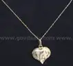 14K Yellow Gold Rope Chain with Religious Heart Pendant, 1.5 Grams
