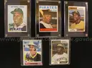 10 Assorted Topps Padres and Pirates Baseball Cards Including Clemente, Winfield