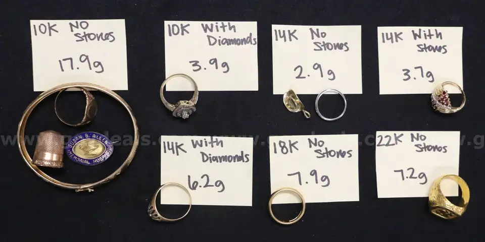 Approximately 11 Pieces Of Scrap Gold Jewelry, 49.7 Grams