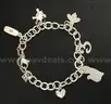 James Avery Sterling Silver Bracelet W/5 Charms, 13.9 Grams