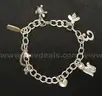 James Avery Sterling Silver Bracelet W/5 Charms, 13.9 Grams