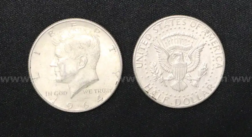 62 U.S. Silver Kennedy Half Dollar Coins