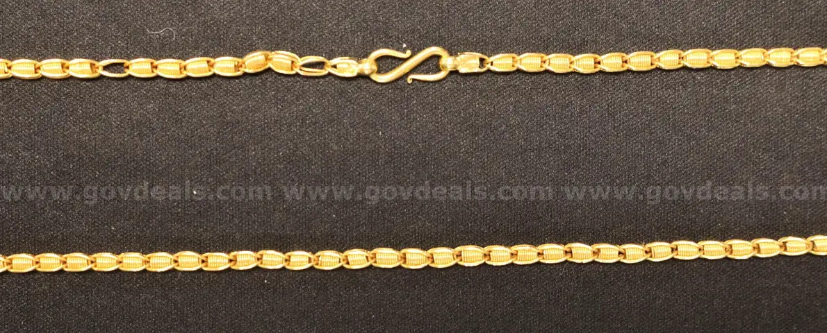 18K Yellow Gold Custom Link Necklace, 24.2 Grams