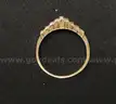 10K Yellow Gold Pyramid Design Ring With Diamonds, 3.2 Grams