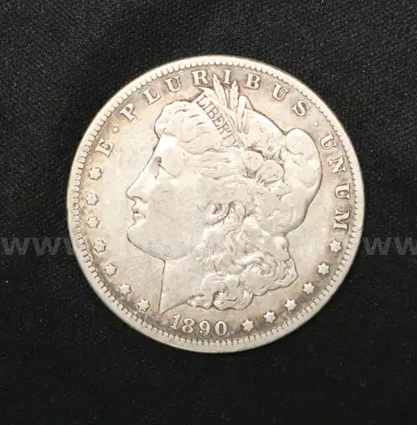 Graded 1890 Carson City Silver U.S. Morgan Dollar Coin