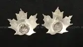 Silver Spider Web Design Jewelry Set &#x26; Maple Leaf Design Earrings, 47.5 Grams