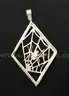 Silver Spider Web Design Jewelry Set &#x26; Maple Leaf Design Earrings, 47.5 Grams