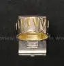 14K Yellow/White Gold Band Design Ring, 5.1 Grams