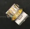 14K Yellow/White Gold Band Design Ring, 5.1 Grams