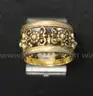 14K Yellow Gold Filigree Design Band, 7.2 Grams