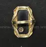 Vintage 10K White Gold Ring With Black Stone &#x26; Diamond, 4.1 Grams
