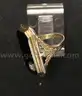 Vintage 10K White Gold Ring With Black Stone &#x26; Diamond, 4.1 Grams