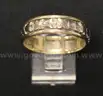 14K Yellow/White Gold Tulip Design Band, 5.1 Grams