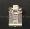 Vintage 14K White Gold Solitaire Design Ring With Diamond, 2.4 Grams