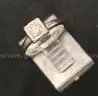 Vintage 14K White Gold Solitaire Design Ring With Diamond, 2.4 Grams