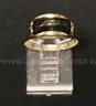 14K Yellow Gold Ring With Black Stone, 3.5 Grams