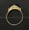 14K Yellow Gold Ring With Black Stone, 3.5 Grams