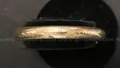 14K Yellow Gold Etched Hinged Bangle Bracelet, 7.9 Grams